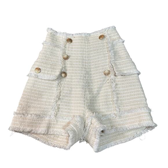 J.ING Women's Frey Tweed High Waisted Shorts Size XS - Picture 1 of 12